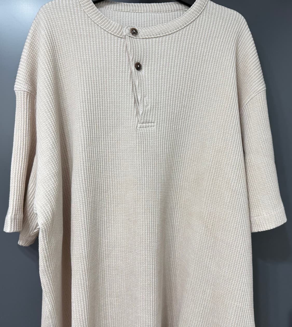 [L] 유스 Waffle Henley Neck H/S T-shirt  상품이미지3