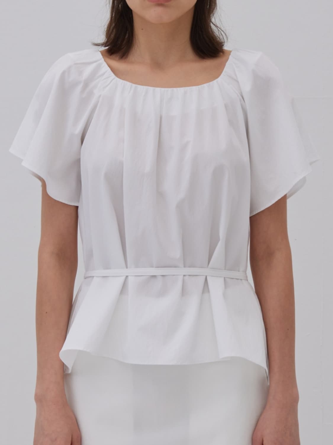 망고매니플리즈 JANE SHIRRING BLOUSE white 상품이미지2