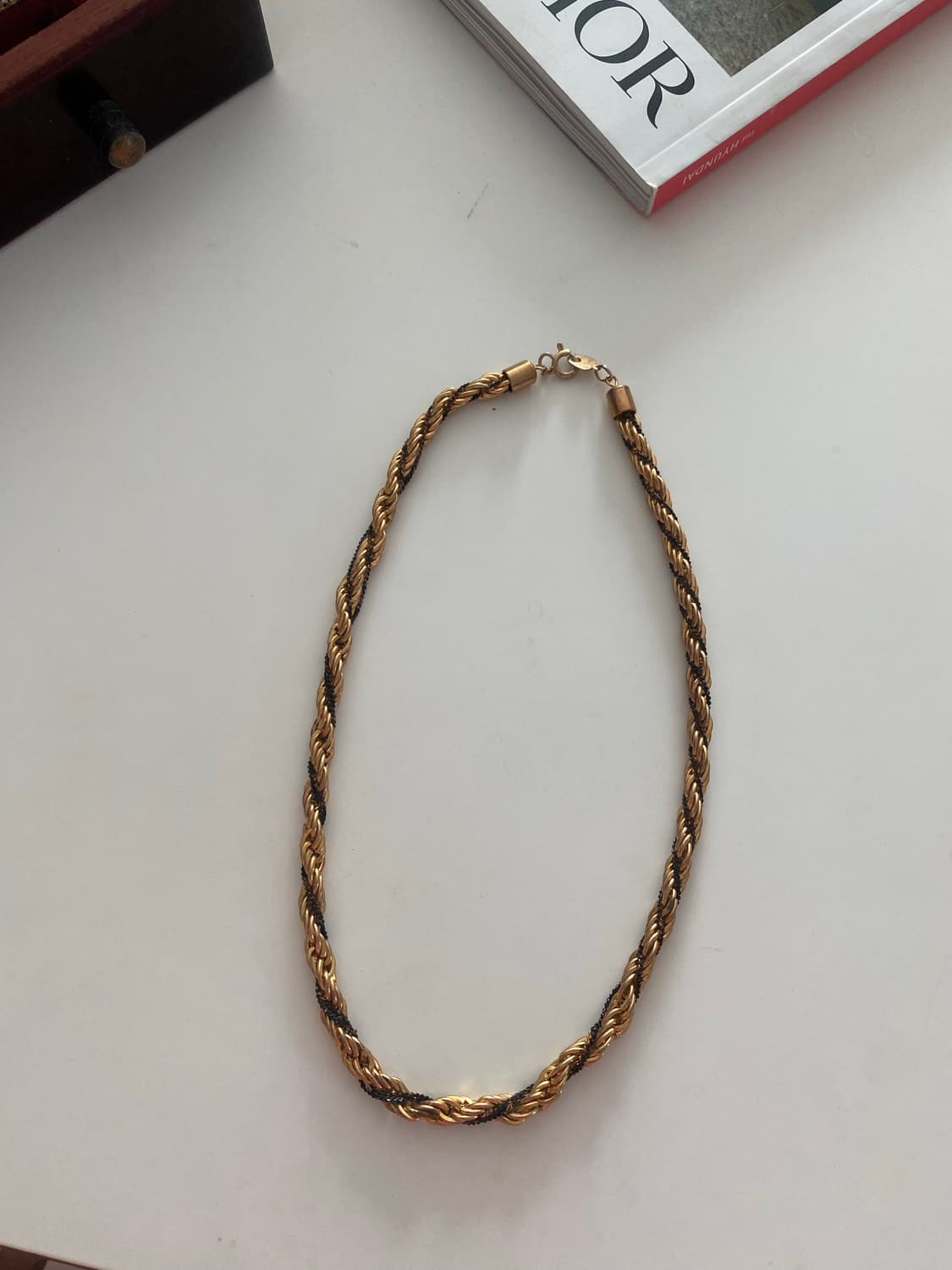 빈티지 블랙골드 체인 목걸이 상품이미지5