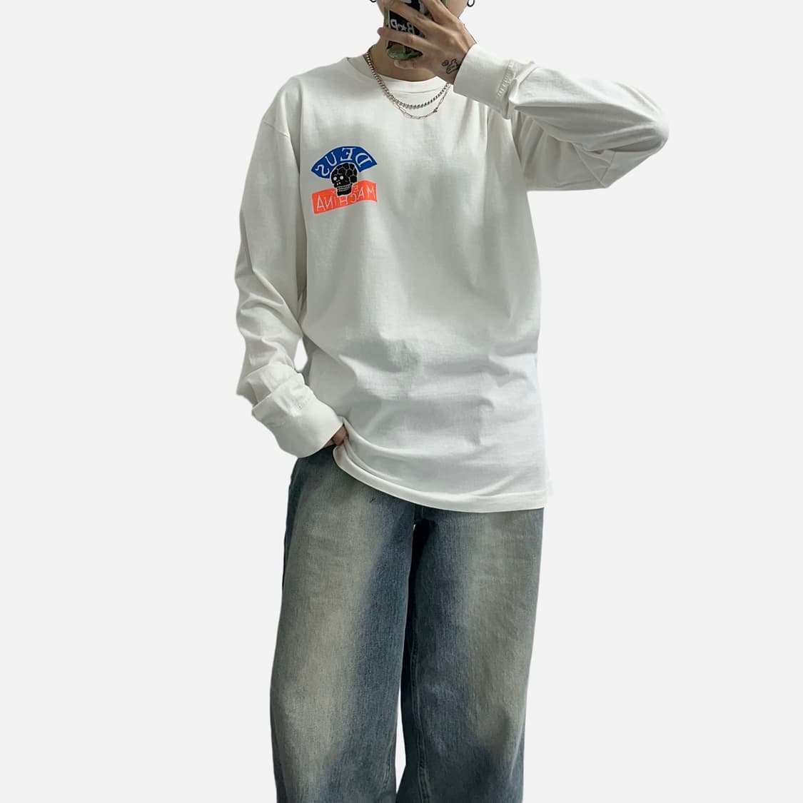 데우스 엑스 마키나 스컬 롱슬리브 긴팔티셔츠 상품이미지4