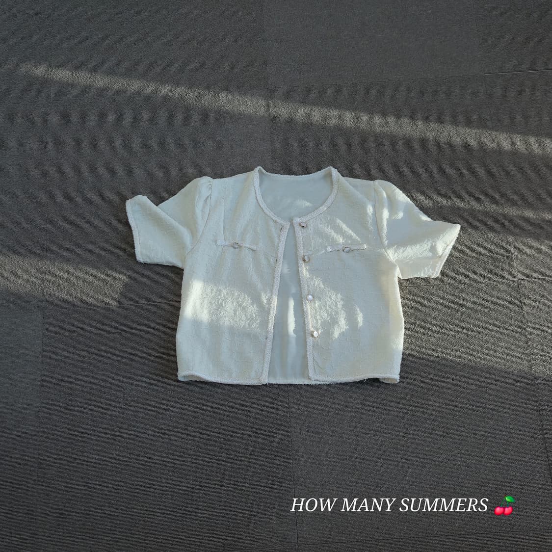 아이보리 반팔 여름 자켓 상품이미지1