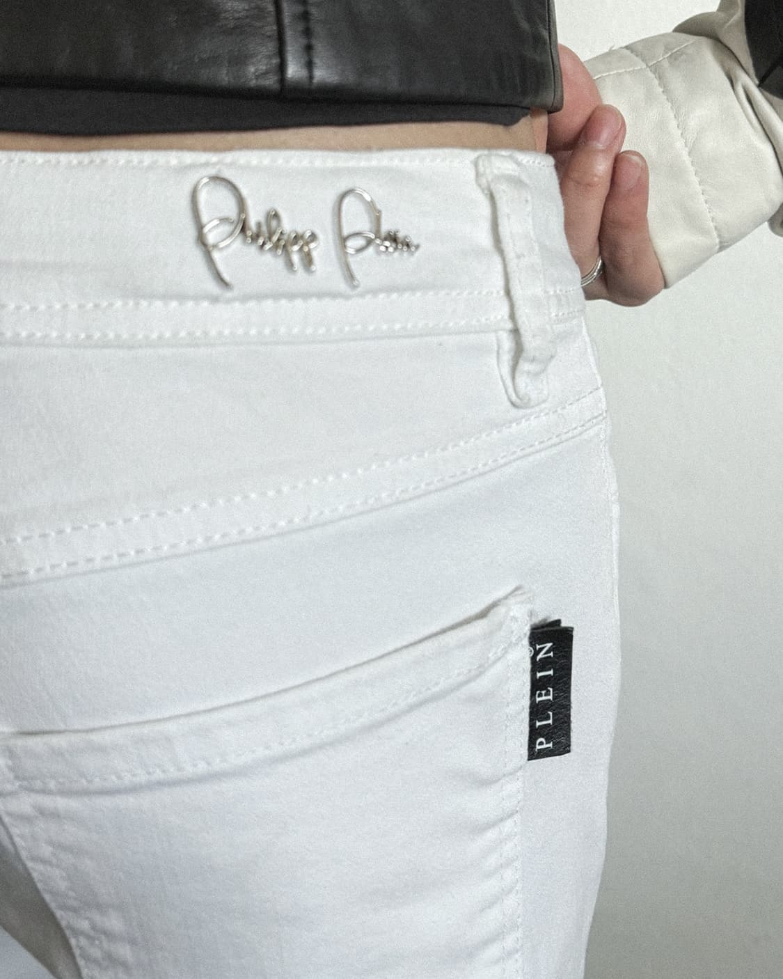 rare* 필립플레인 오피움 스터드 디스트로이드 바이커데님 상품이미지3