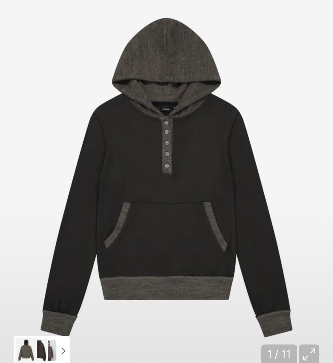 아캄 로고버튼 후디 상품이미지1