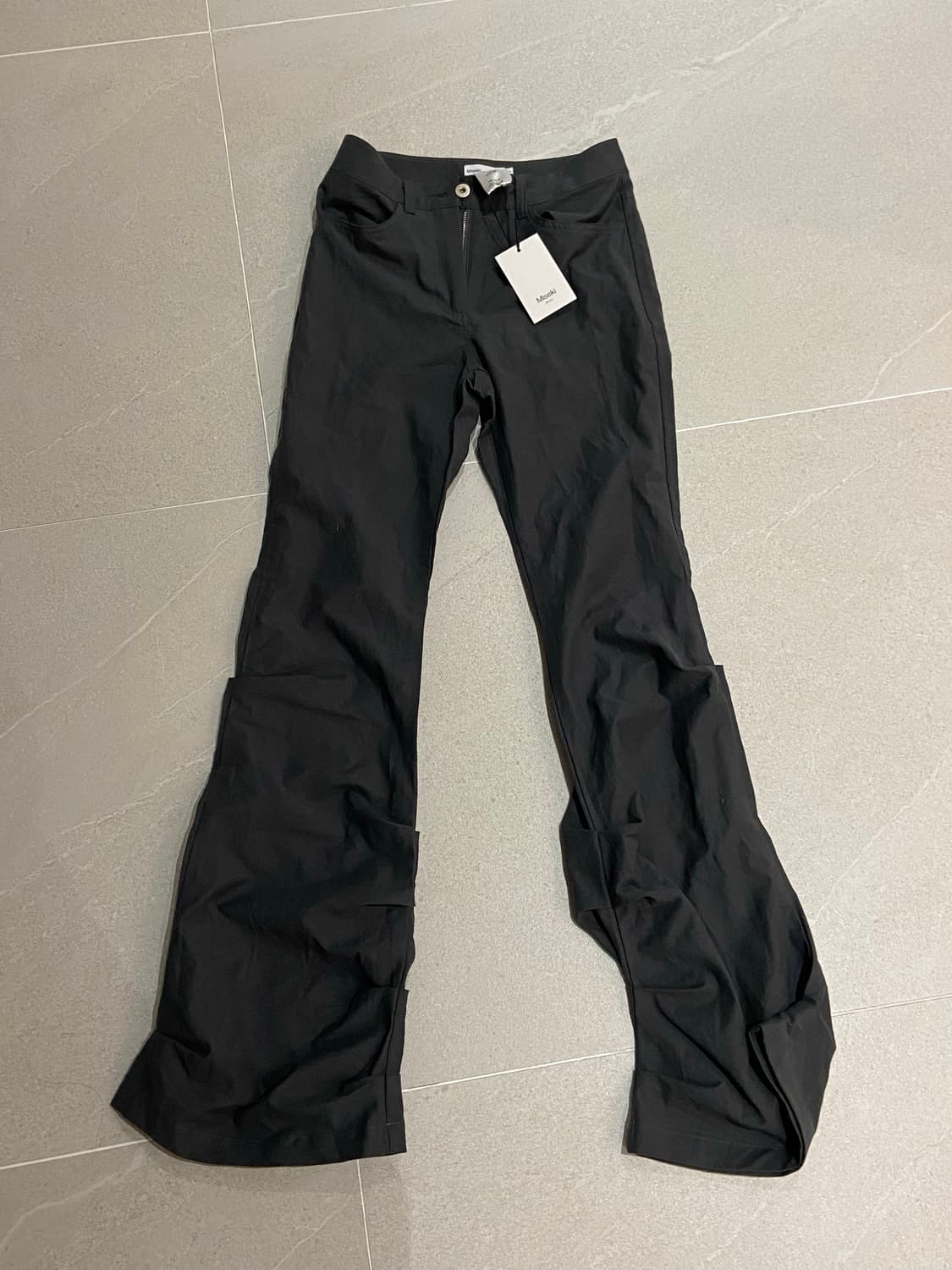 미세키서울 Cotton shirring bootscut pants  상품이미지2