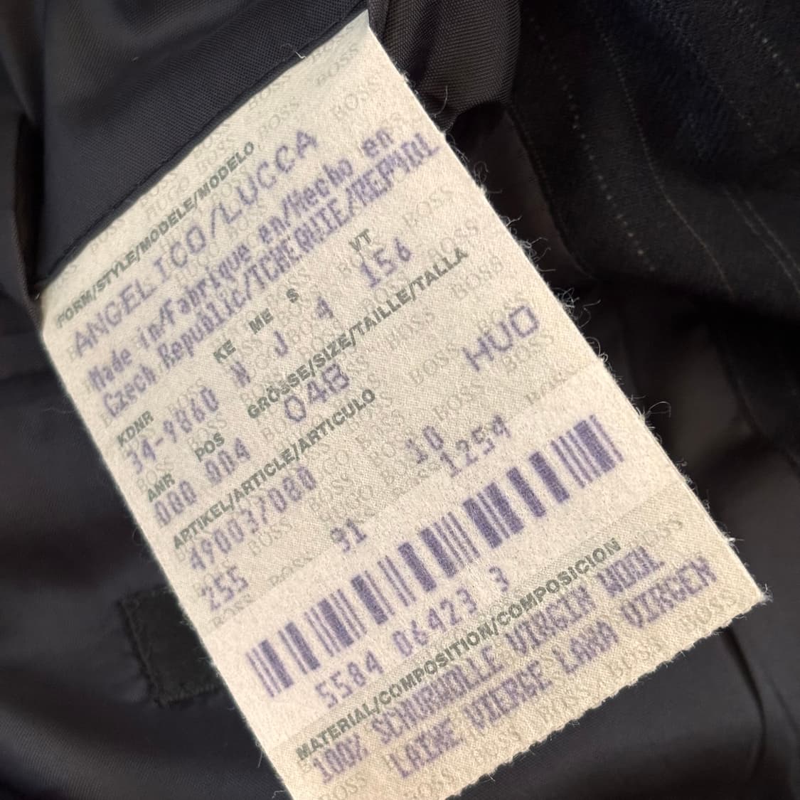 BOSS 휴고보스 정장 세트 수트 48 다크네이비 FW 수입 정품 상품이미지4