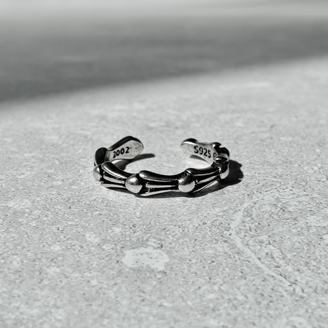 Oribell 크롬 조인트 링크 925실버 오픈링 슬림 반지 상품이미지2