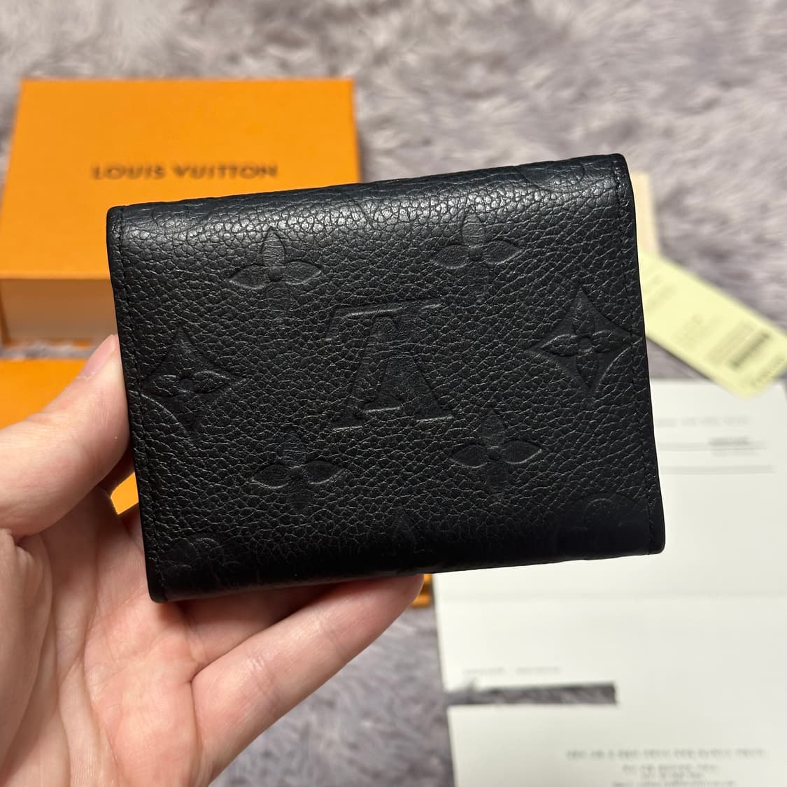 [풀구성] 루이비통 앙프렝뜨 카드지갑 블랙 상품이미지2