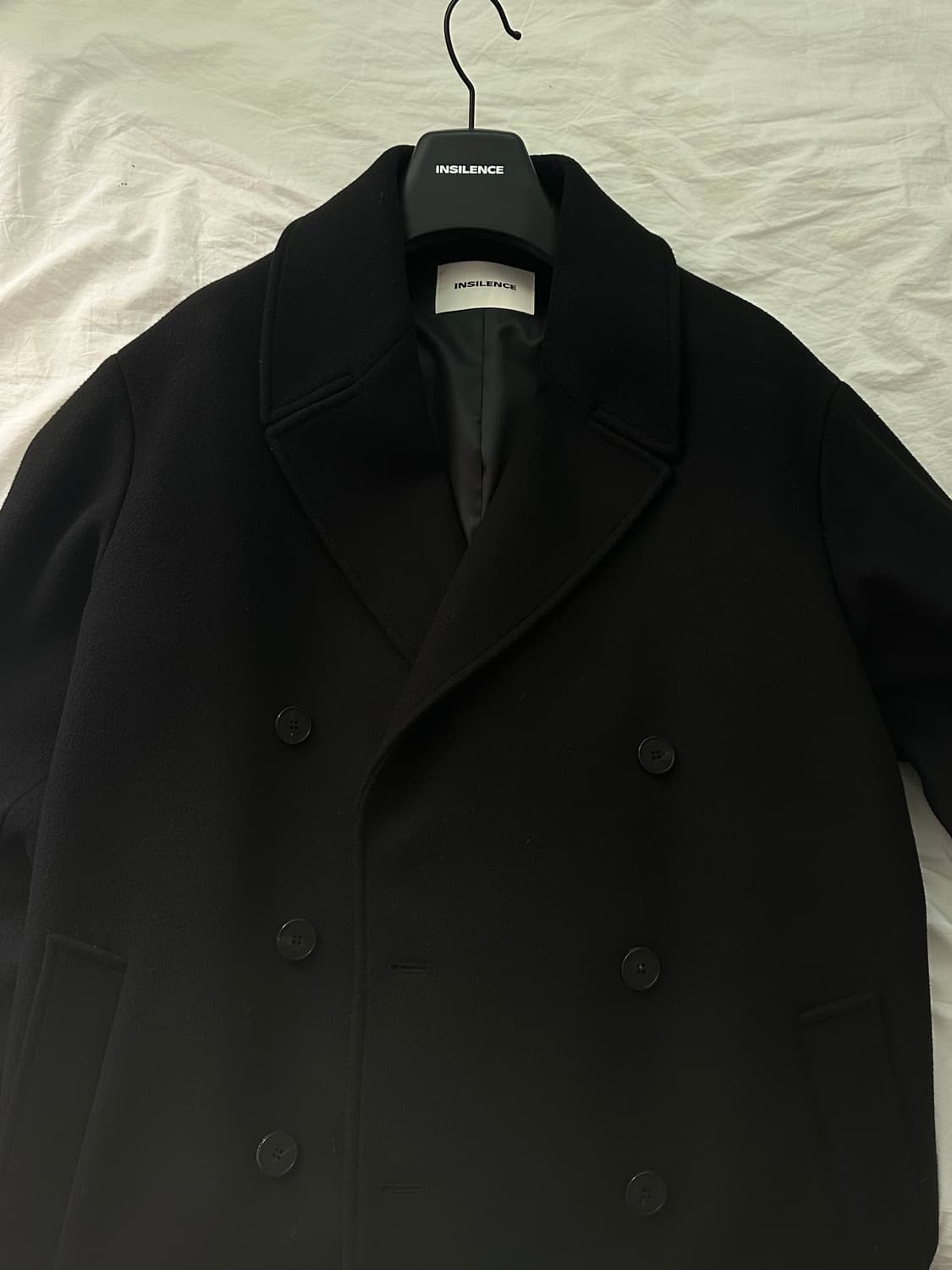 인사일런스 캐시미어 더블 롱 코트 BLACK S사이즈 상품이미지3