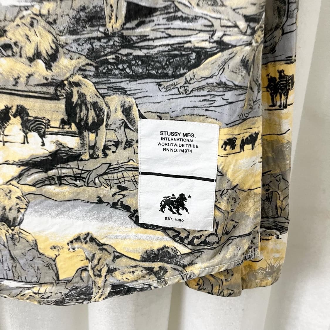 스투시 패턴 코튼 카라 셔츠 상품이미지4