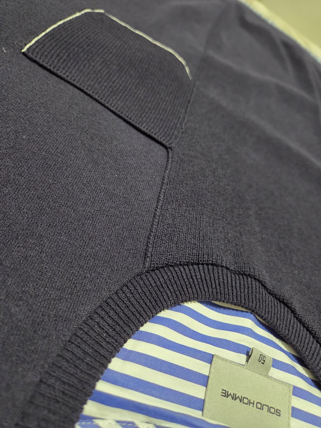 솔리드옴므 니트 레이어드 셔츠 상품이미지6