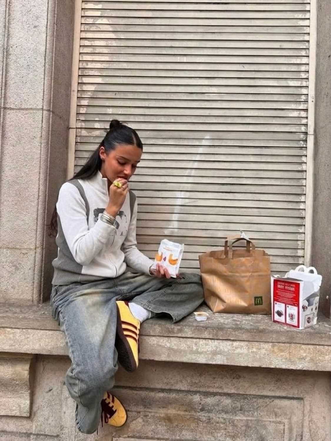 알마니익스체인지  Y2k 프린팅 하이넥 집업 자켓 상품이미지2