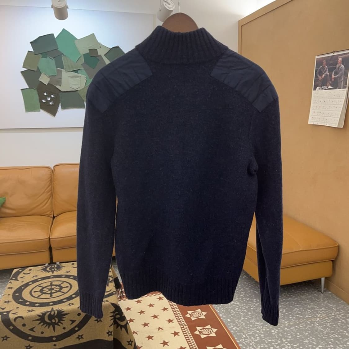 폴로 랄프로렌 모던캐주얼 반버튼 어깨패치 니트 M C08671 상품이미지4