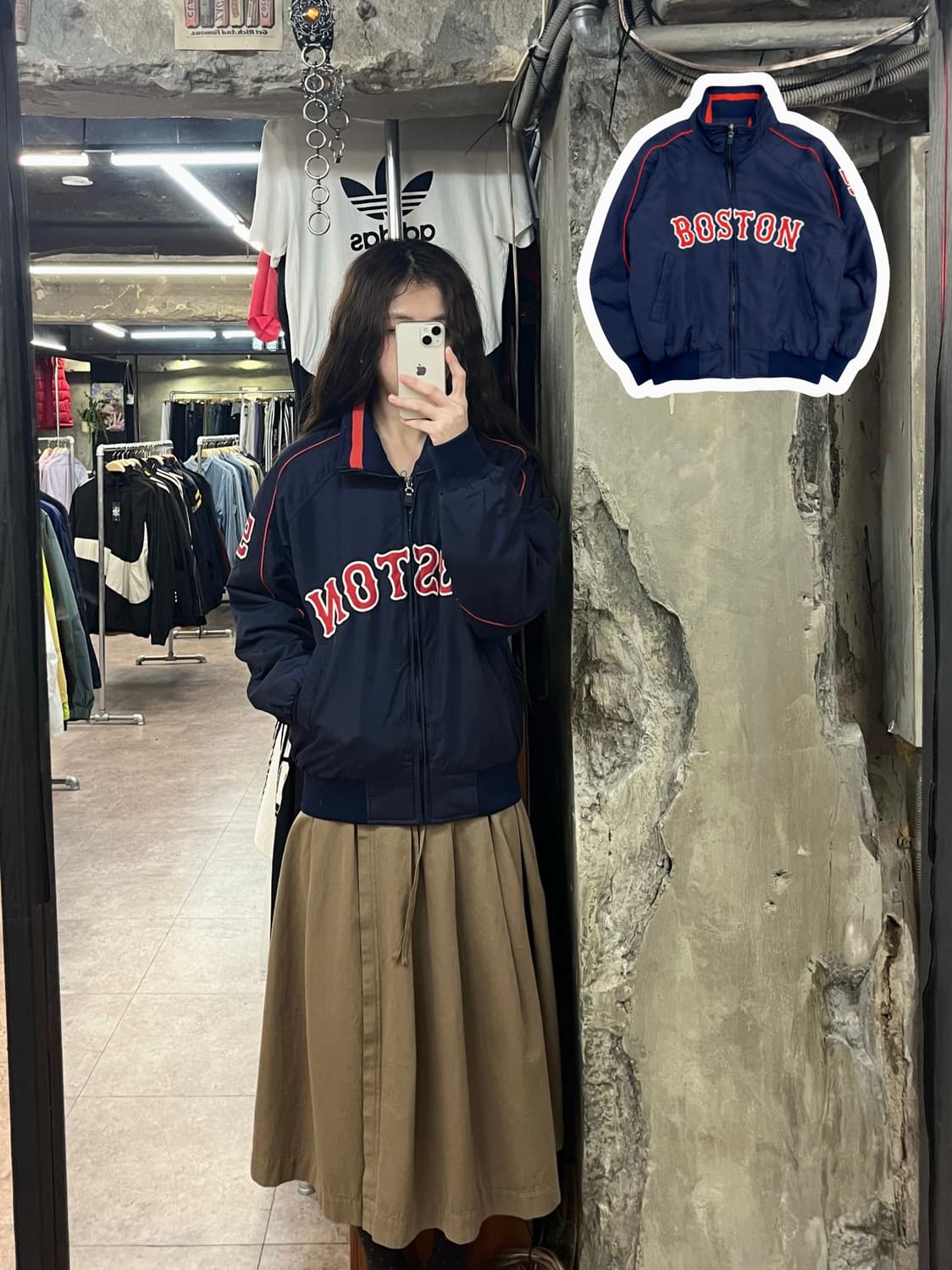 보스턴 스타디움 자켓 네이비 90 #csz2362 상품이미지1