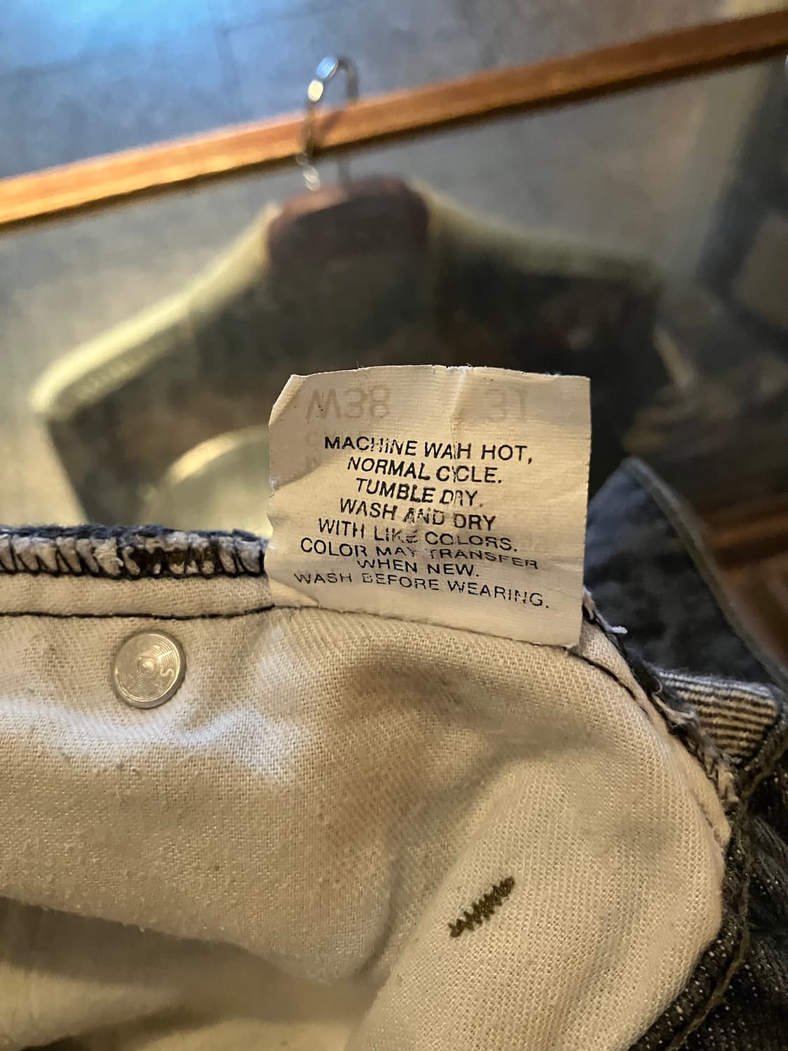 90s USA 빈티지 리바이스 517 부츠컷 블랙 데님 팬츠 상품이미지10