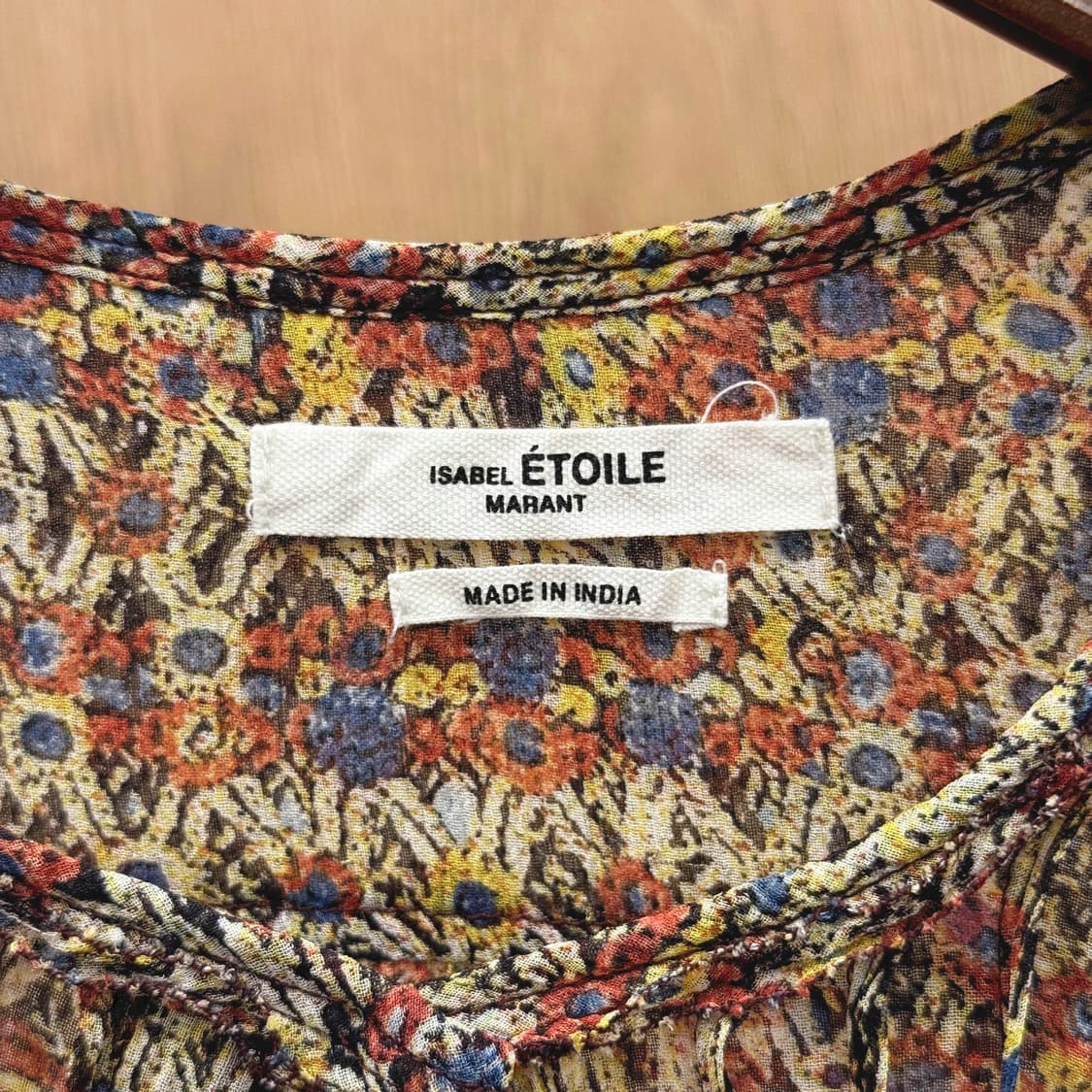 이자벨마랑 에뚜왈 플로럴 패턴 쉬폰 롱 원피스 셔링 디테일 멀티컬러 상품이미지7