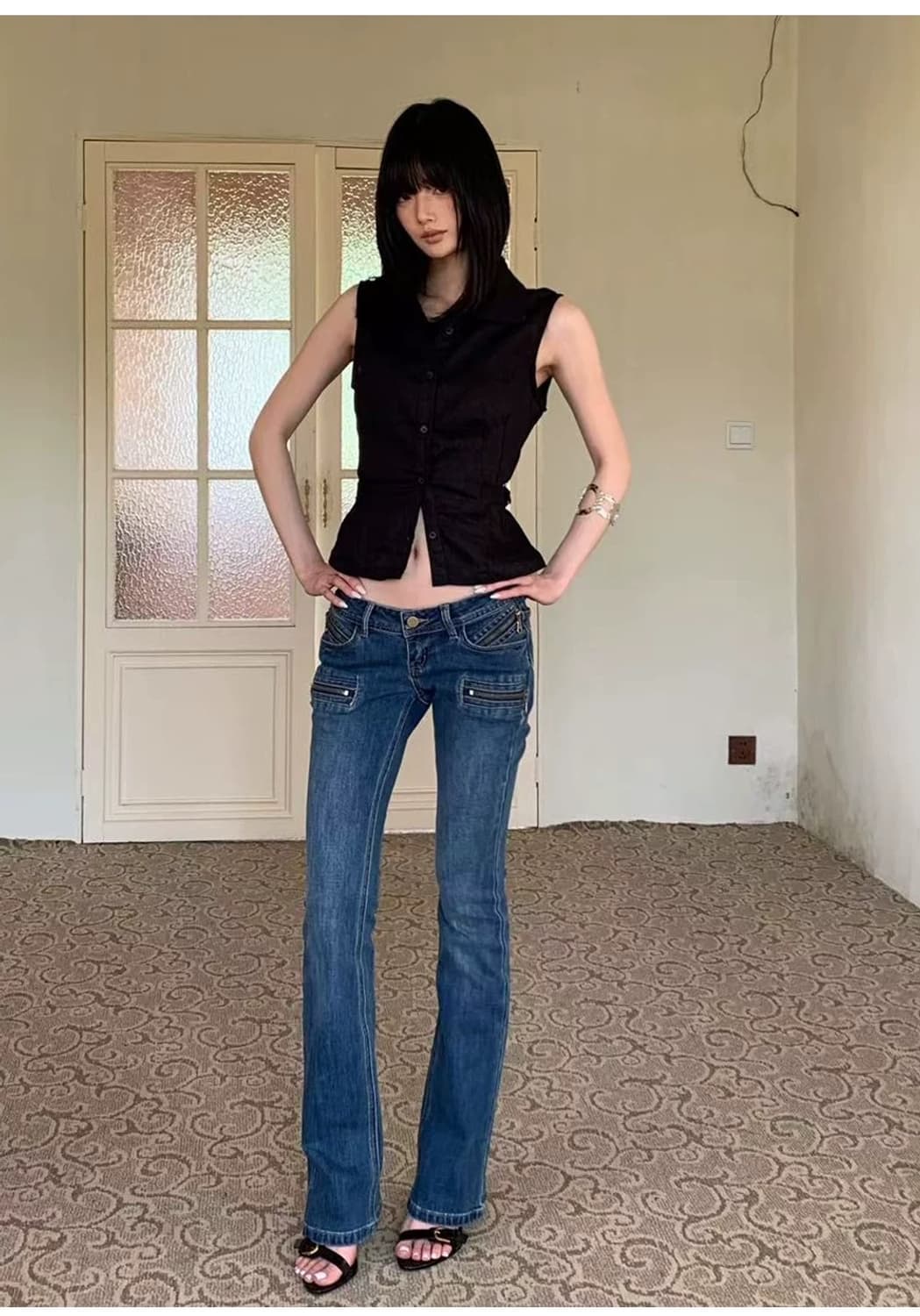 로우 데님 팬츠 상품이미지5