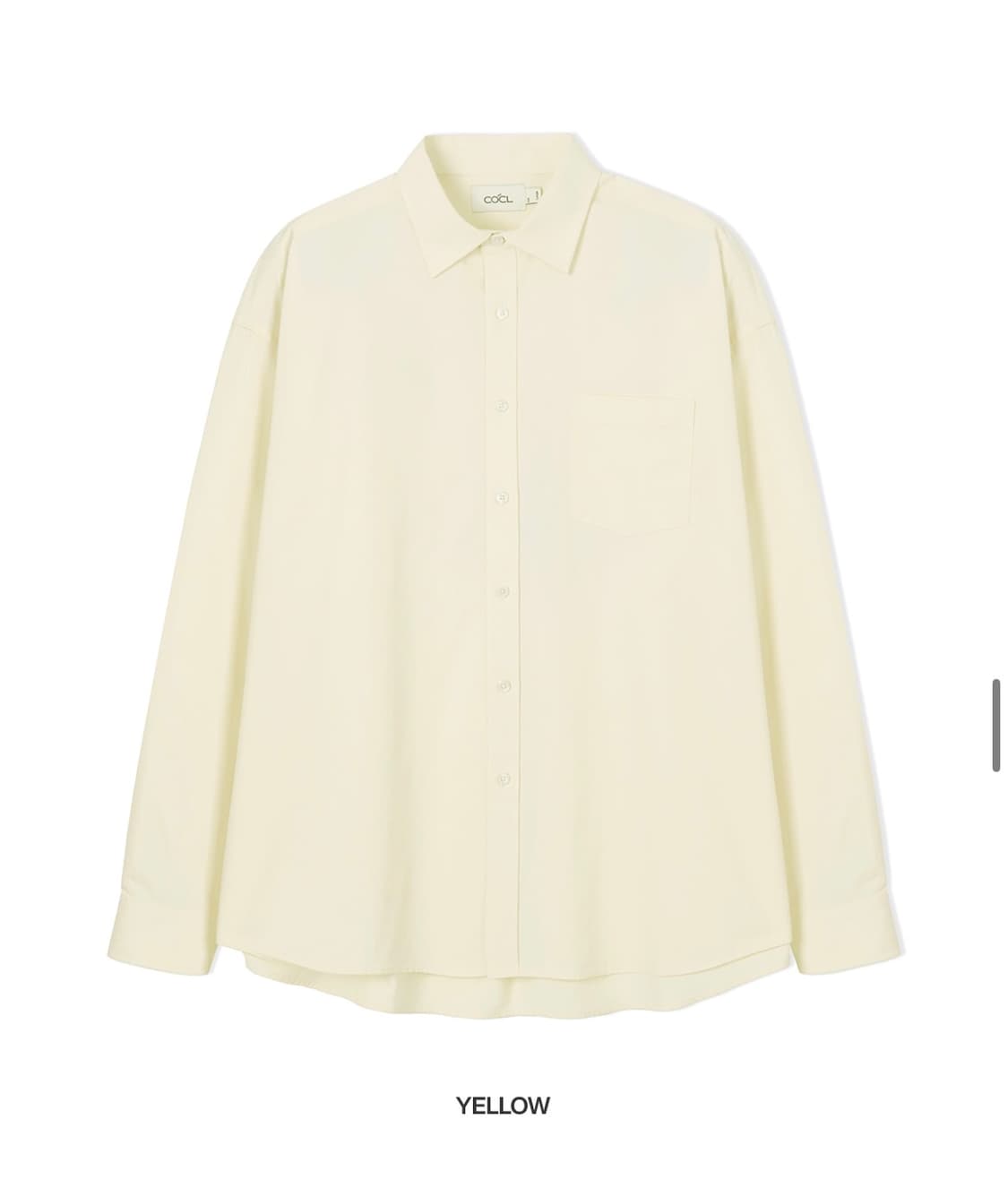 (새상품)(M) 커스텀어클락 헤링본 롱 슬리브 셔츠 YELLOW 판매 상품이미지7