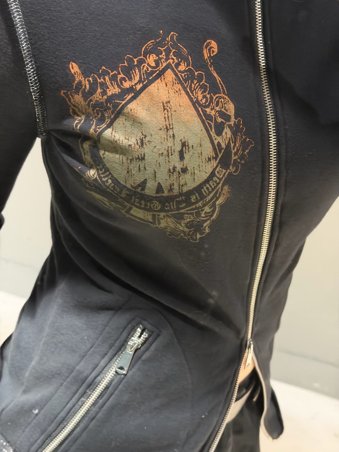 high-neck stitch line detail hood zip-up 상품이미지9