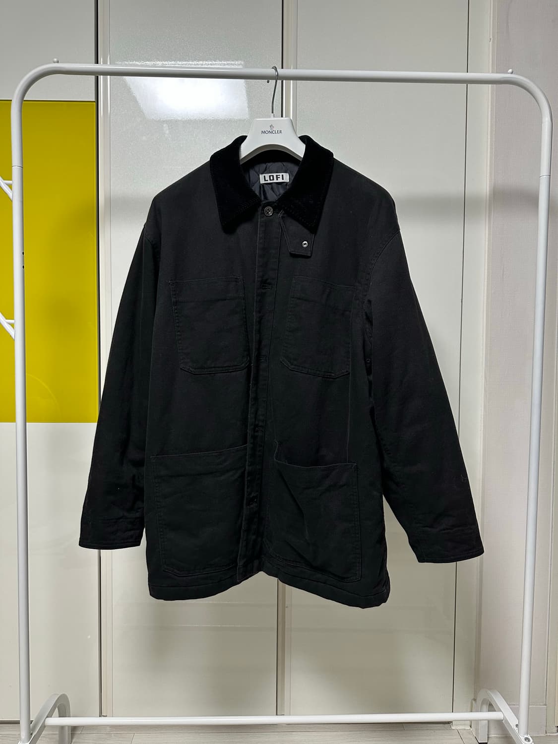 LOFI 블랙 코듀로이 카라 자켓 상품이미지1