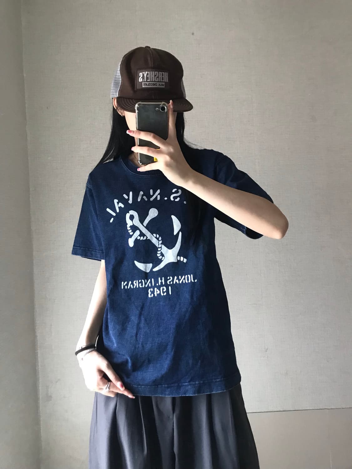 빈티지 데님 하프티셔츠 상품이미지2