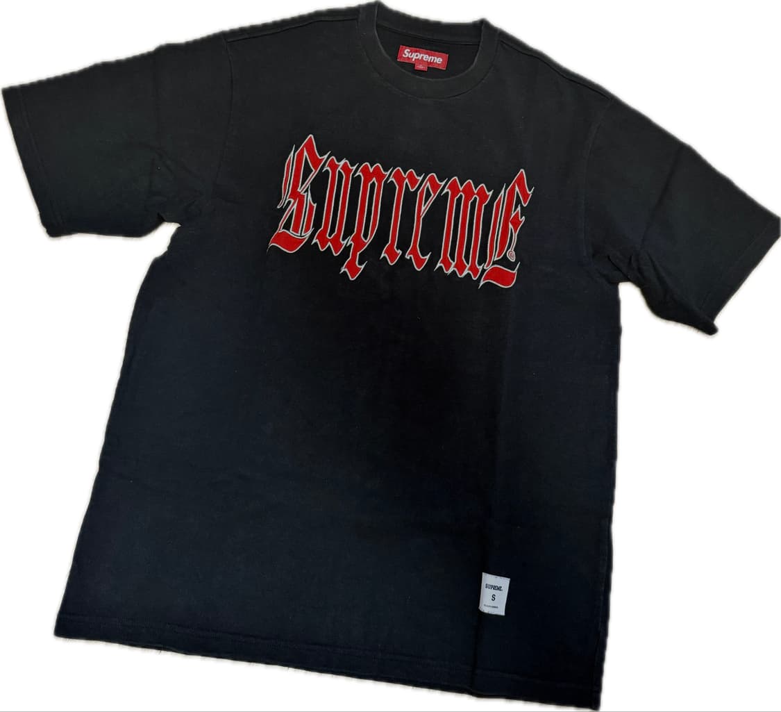 Supreme old English s/s top black - 24SS 상품이미지1