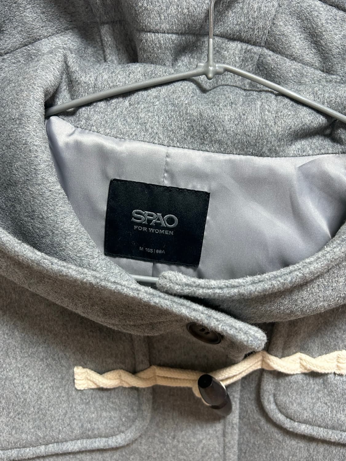 스파오 여성 숏 더플코트 M 회색 상품이미지2