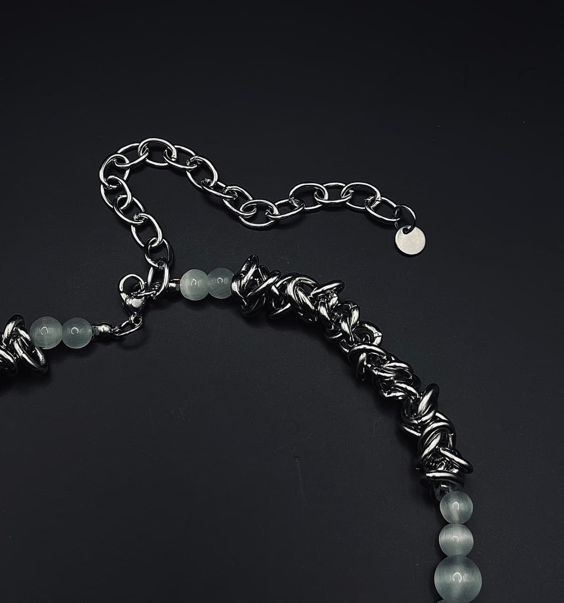 pcr Sky gemstone twisted chain necklace 상품이미지5