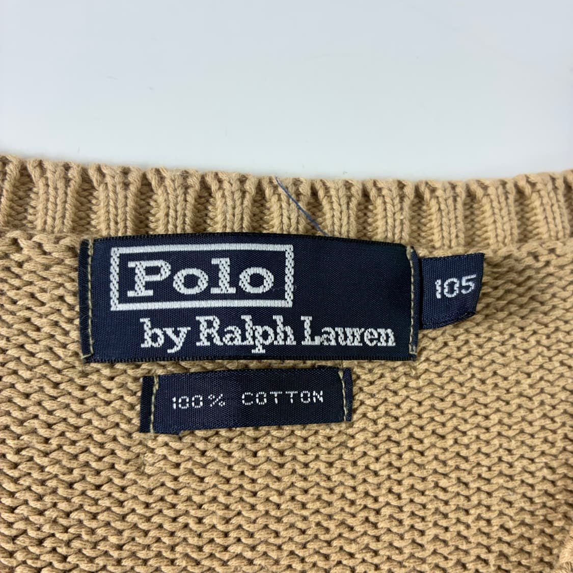 Polo 폴로 랄프로렌 오버핏 베이지 코튼 니트 상품이미지4