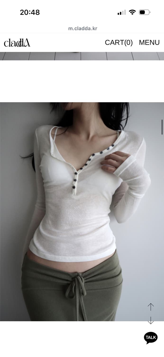 클라따 버튼 실루엣 티셔츠 상품이미지2