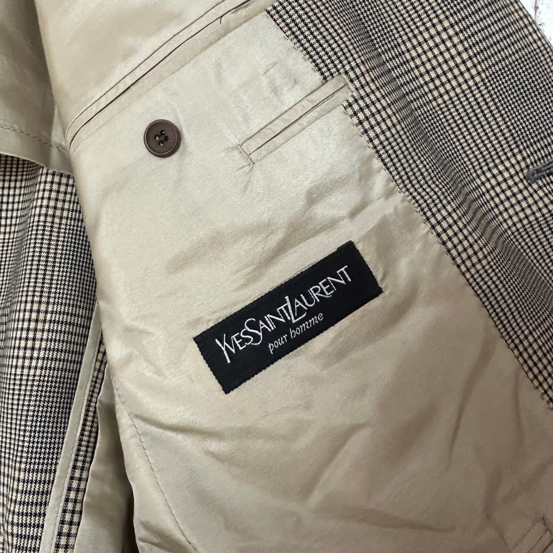 100 YSL 입생로랑 체크 블레이저 상품이미지4