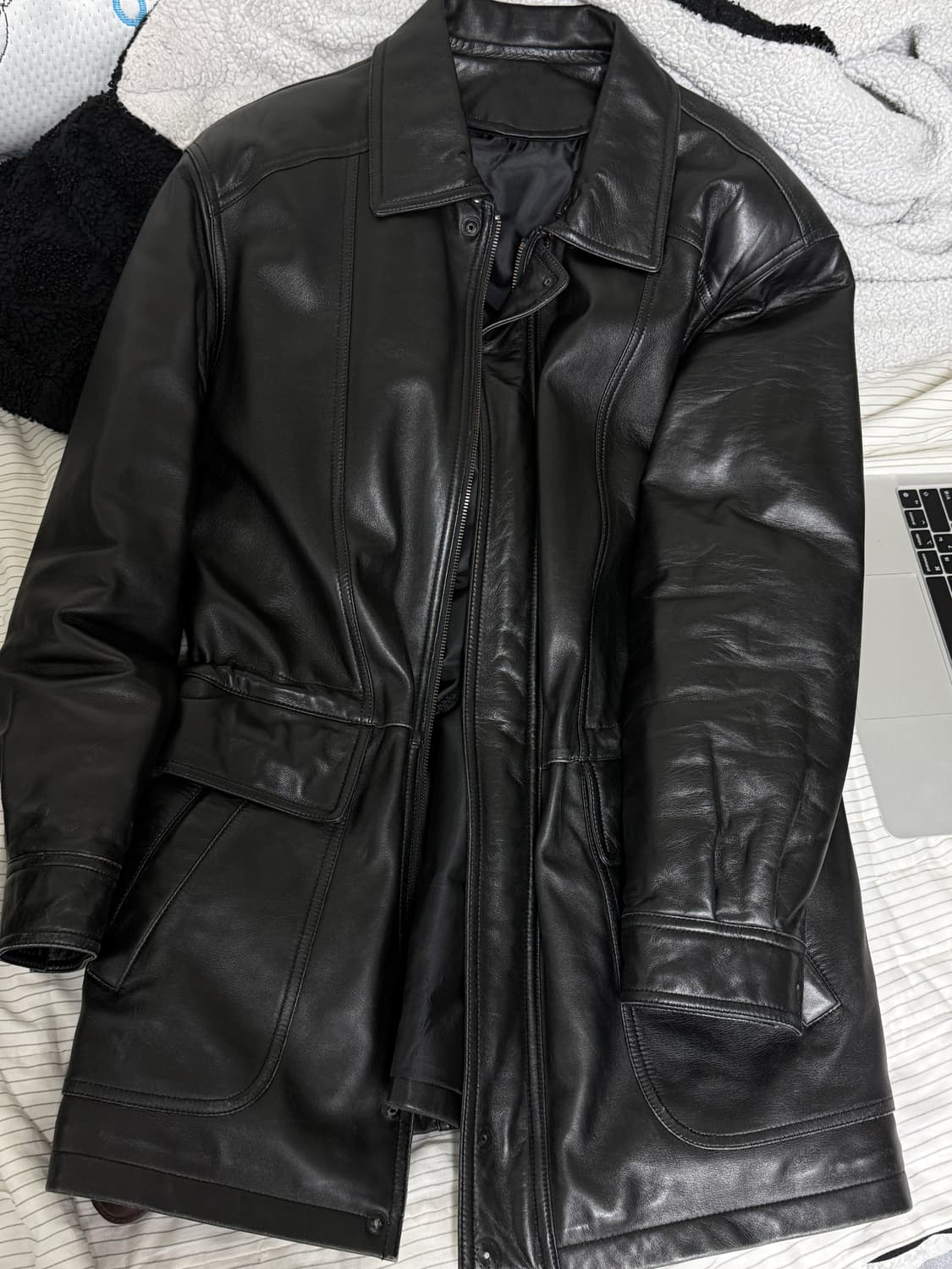 양가죽 미들기장 자켓 상품이미지1