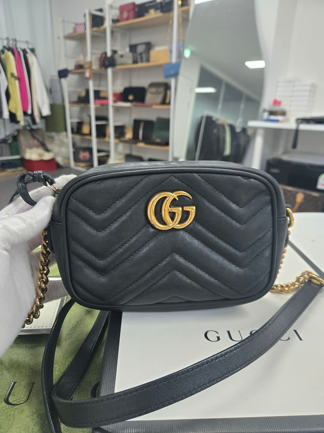 [50%세일] 구찌 마몬트 카메라백 상품이미지1