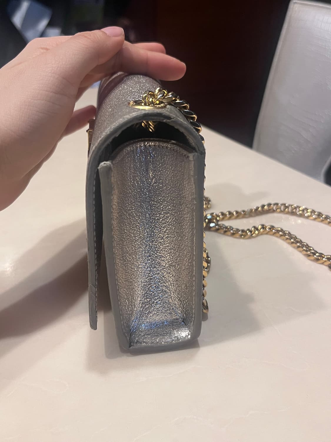 (정품) 생로랑 케이트백 실버 급처 상품이미지5