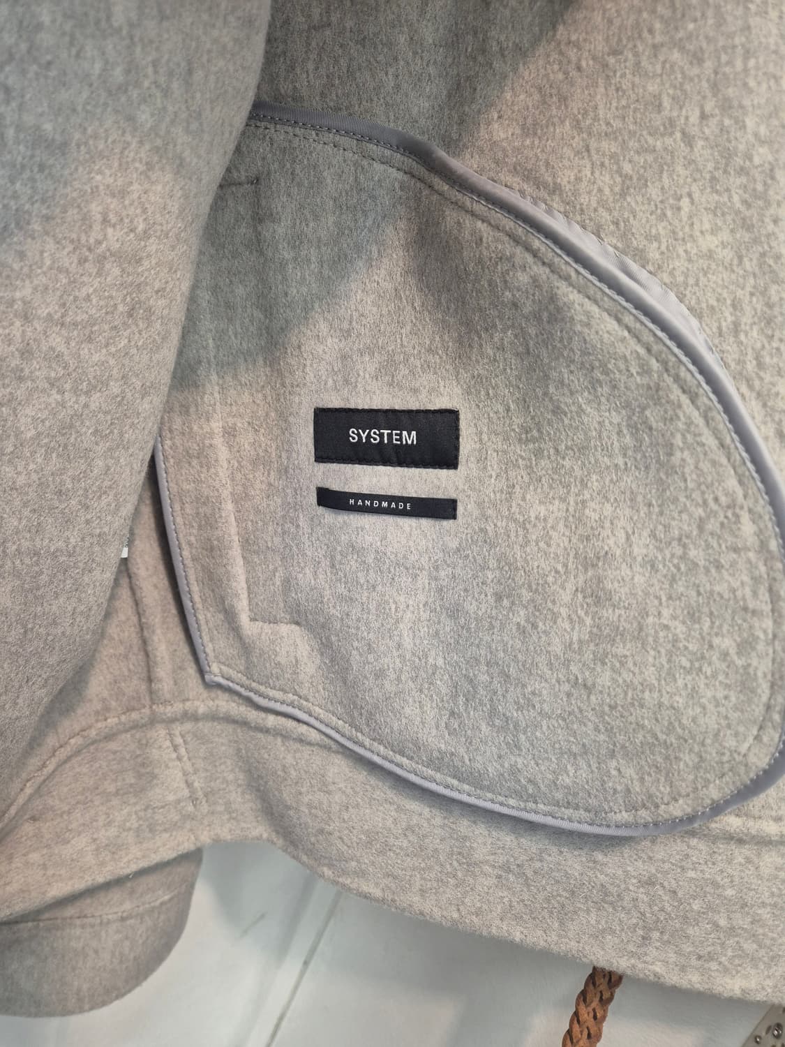 시스템 움므 핸드메이드 울 캐시미어 크롭 자켓  22fw  캐시미어 상품이미지4