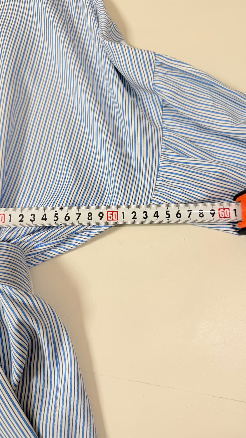 마이아이코 MYEYEKO 스트라이프 벨티드 랩스타일셔츠 정가 18만원대 상품이미지10