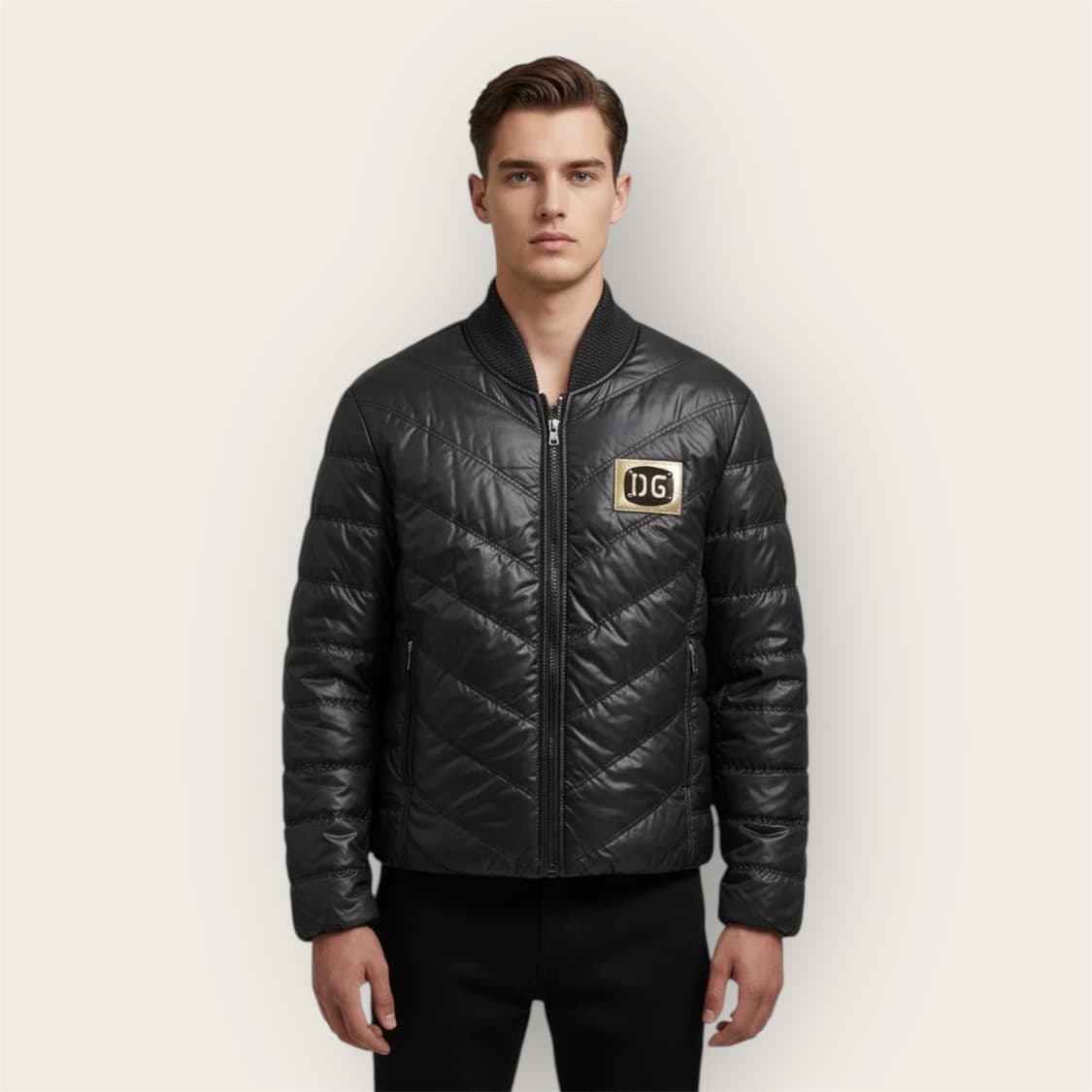 .L/ 돌체앤가바나 08AW DG 골드패치 퀄팅 패딩 상품이미지1