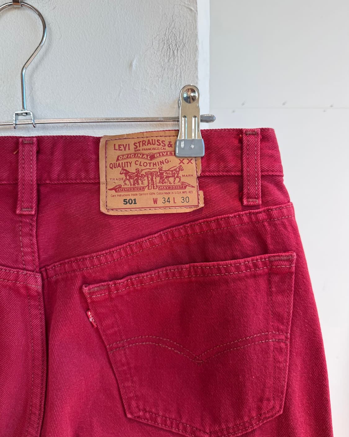 리바이스 501 레드 데님 팬츠 상품이미지7