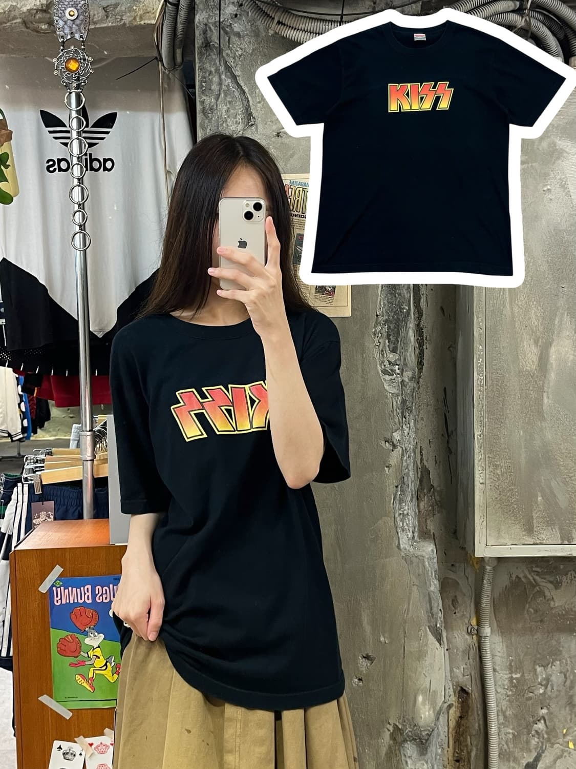 KISS 락 밴드 반팔티 블랙 L #csz432 상품이미지1