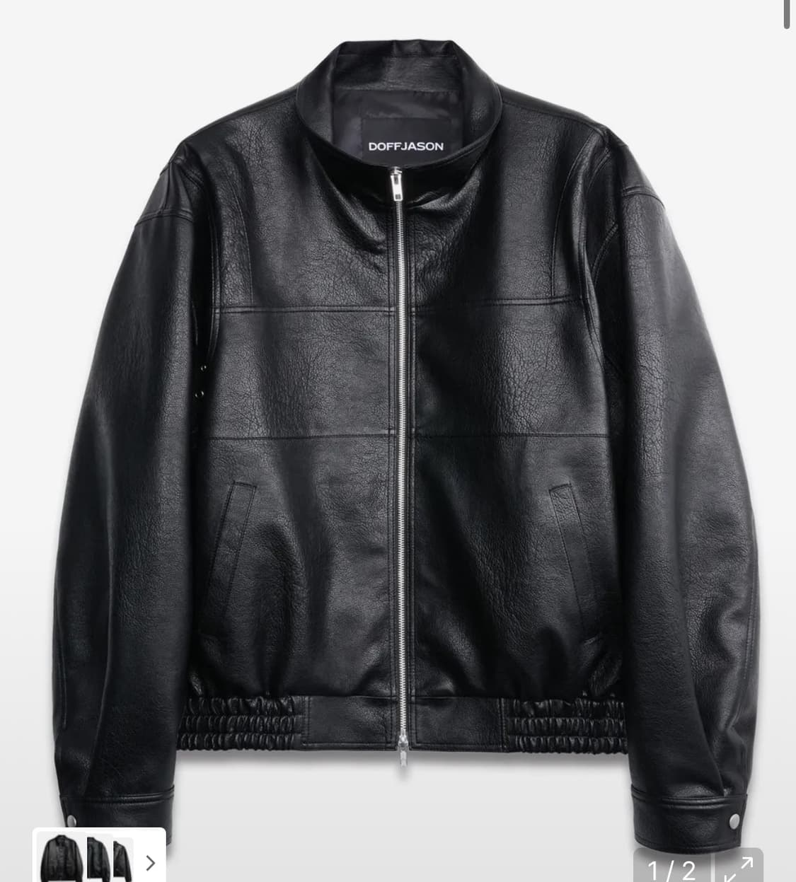 도프제이슨 벡터 하이넥 레더 자켓 상품이미지1