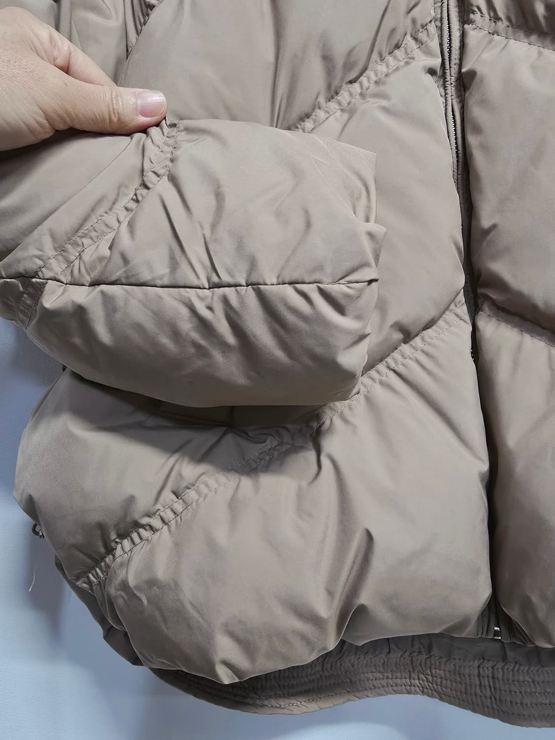 헬렌카렌 베이지색 숏 덕다운패딩  점퍼 상품이미지4