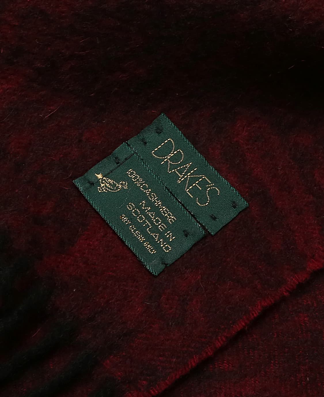 드레익스 [Drake's] 버건디 캐시미어 100% 페이즐리 머플러 상품이미지4