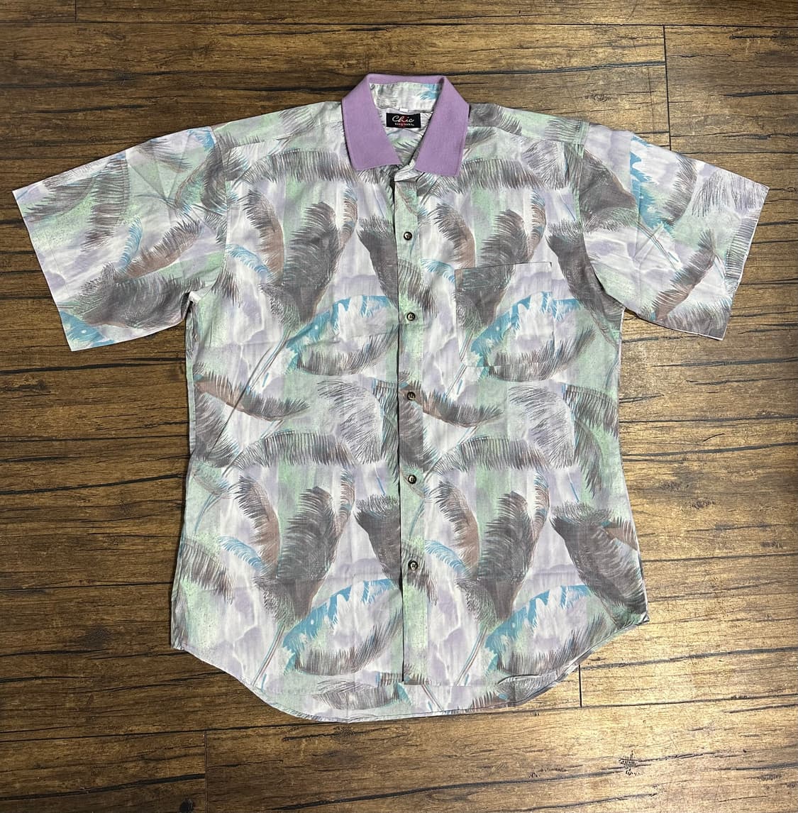 90s레이온 혼방 하와이안 셔츠 Chic king horse XL 상품이미지1
