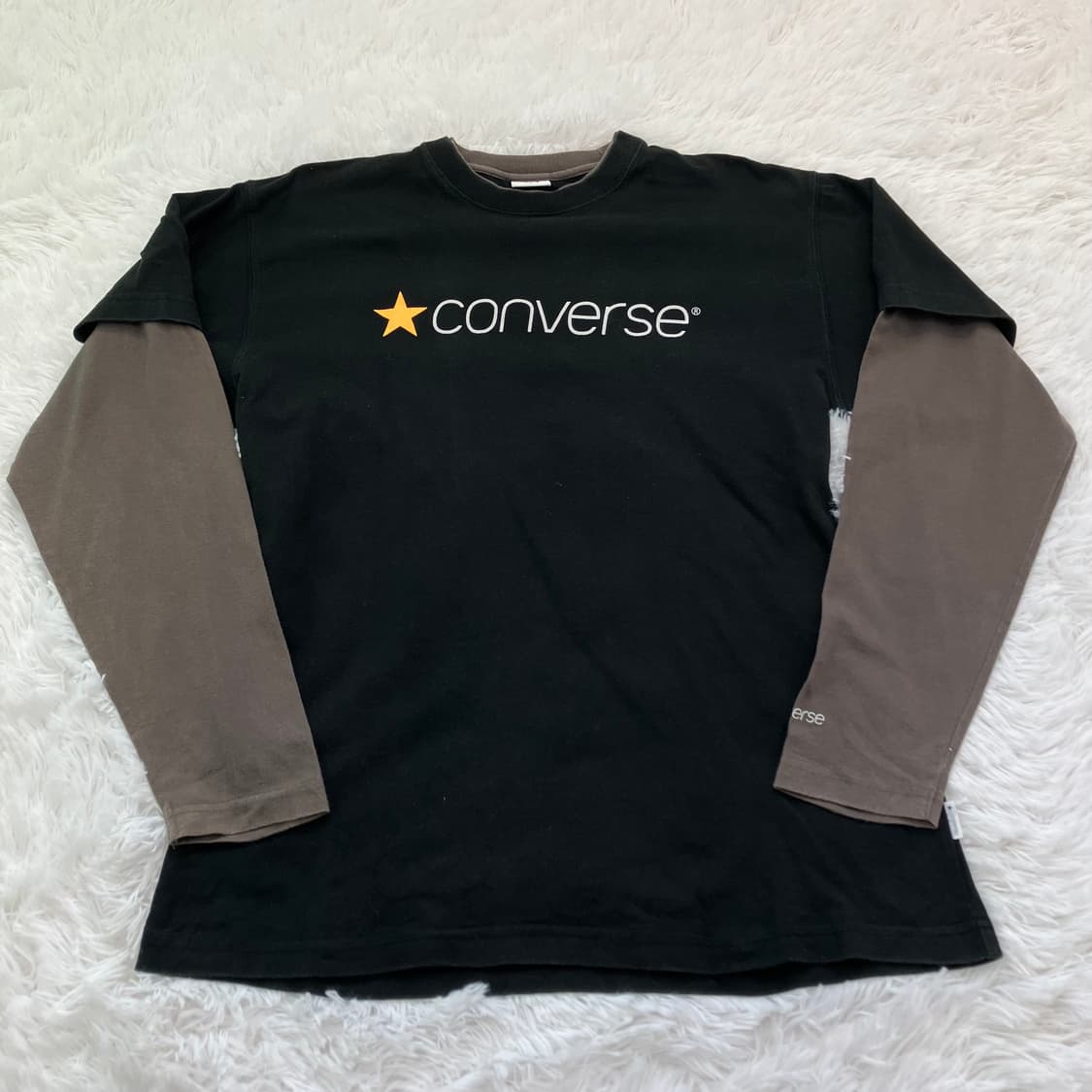 빈티지 컨버스 레이어드 긴팔 755 y2k 스트릿 갸루 펑키 일본빈티지 상품이미지1