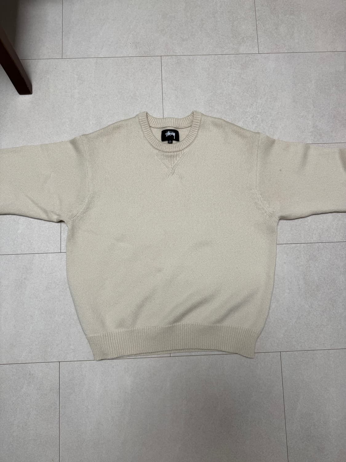 스투시 핸드리튼 스웨터 내추럴 상품이미지1