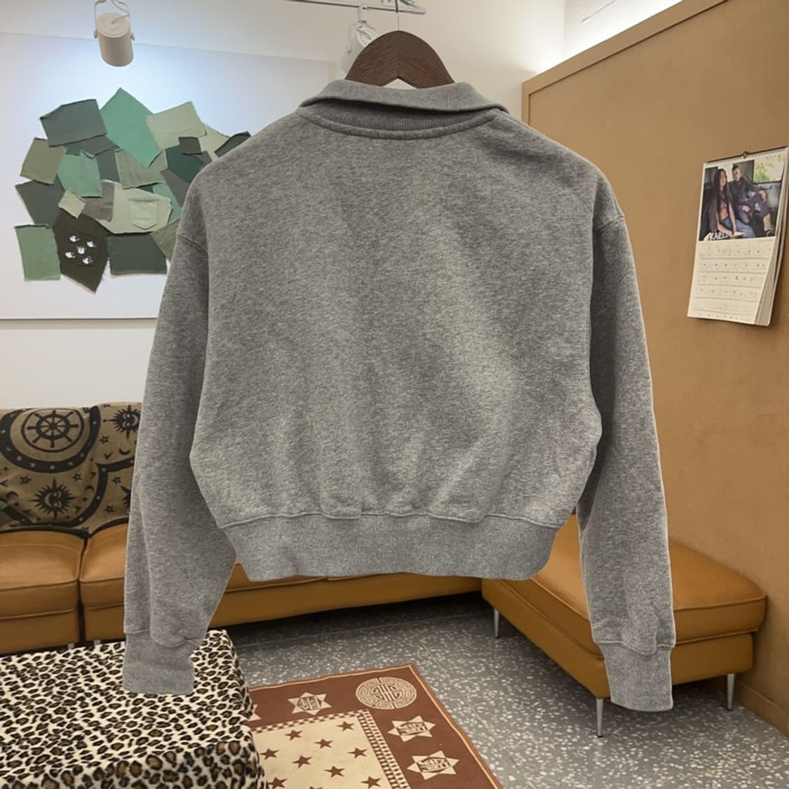 나이키 빈티지 캐주얼 세미오버핏 반집업 크롭 맨투맨 S C09228 상품이미지4