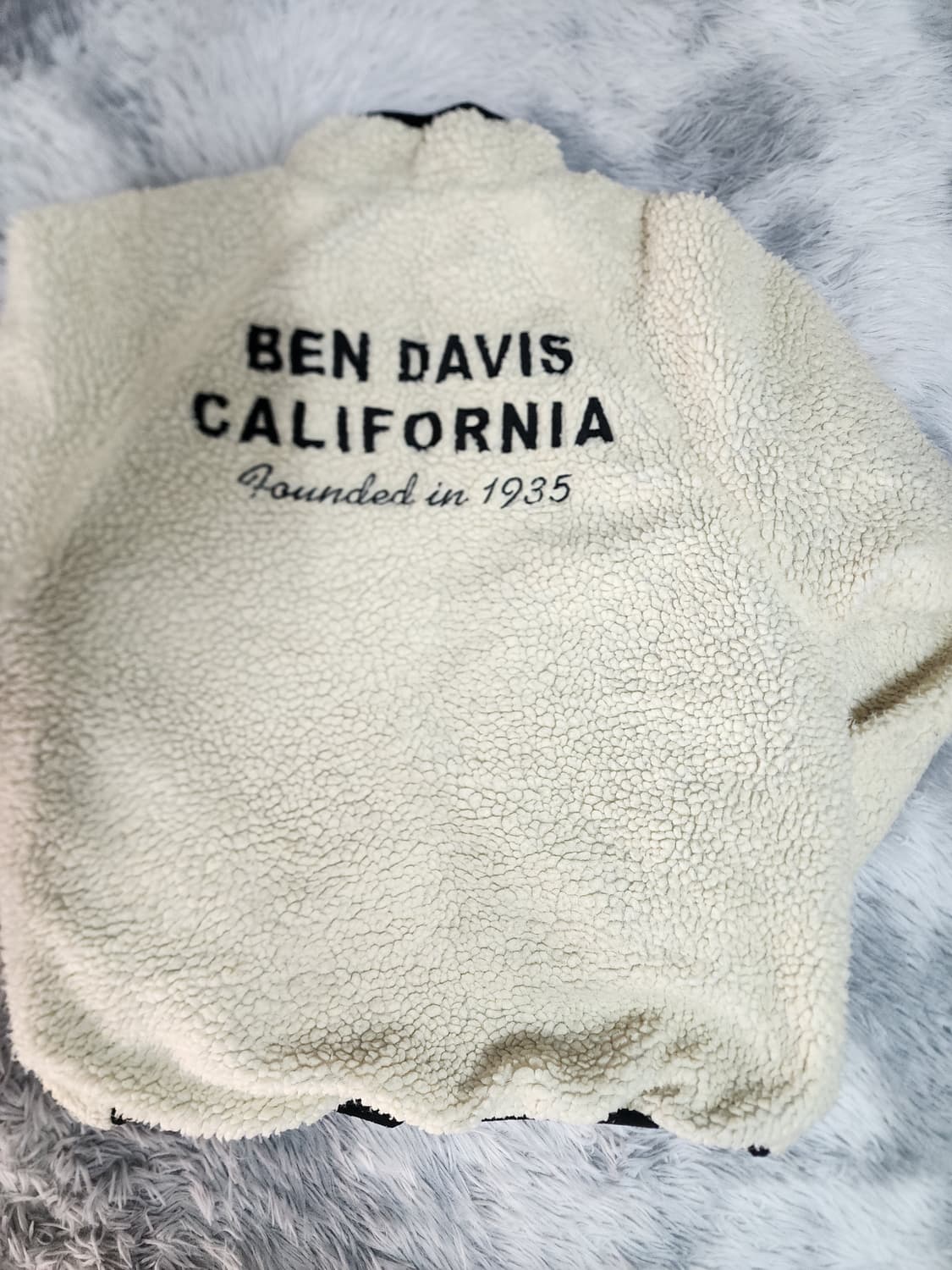 벤 데이비스 리버시블 아이보리 양털 플리스 자켓 상품이미지2