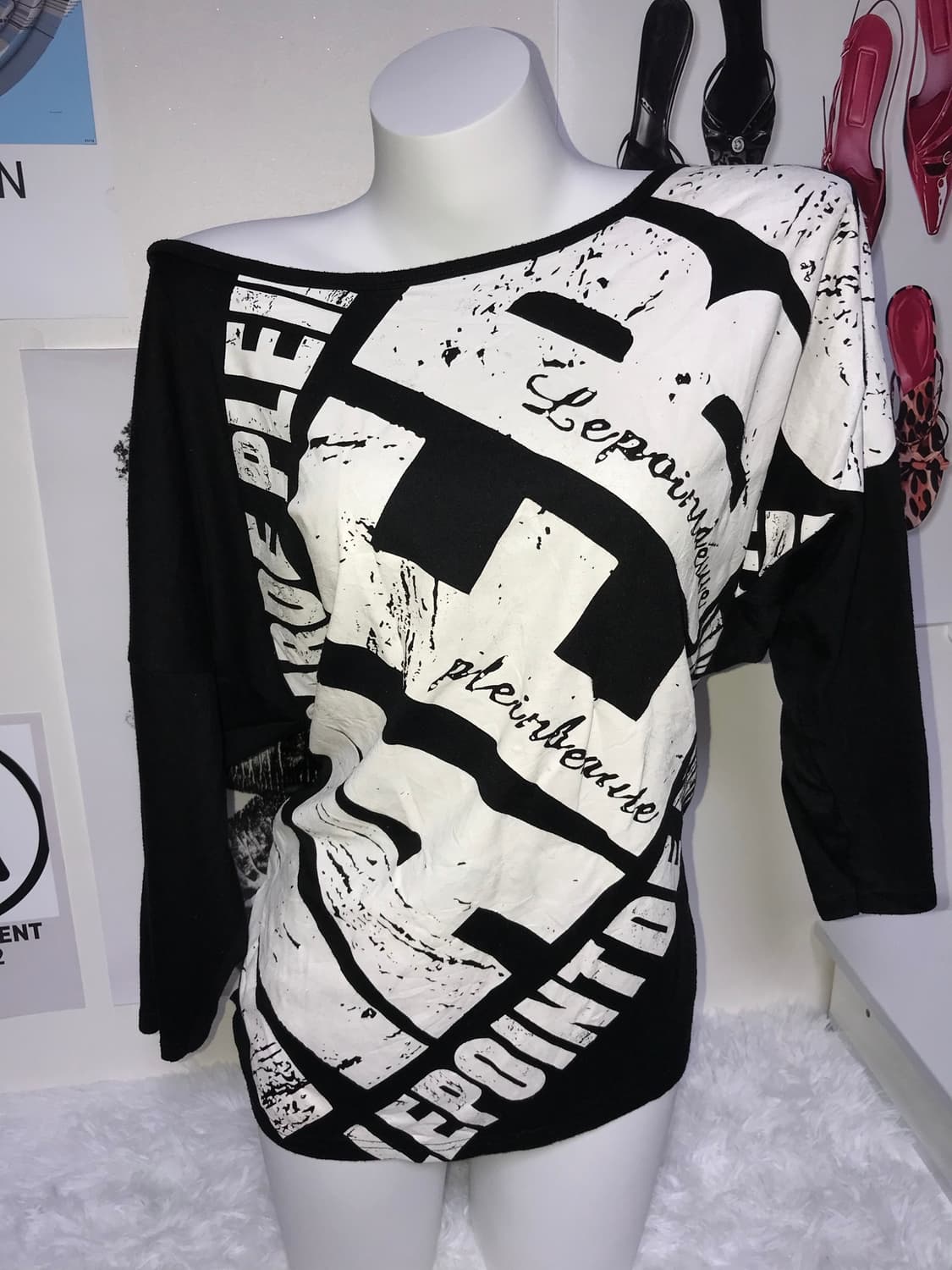 black printing long sleeve 상품이미지2
