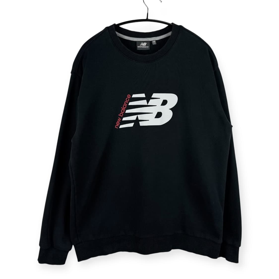 (L) 뉴발란스 빅로고 맨투맨 블랙 상품이미지1