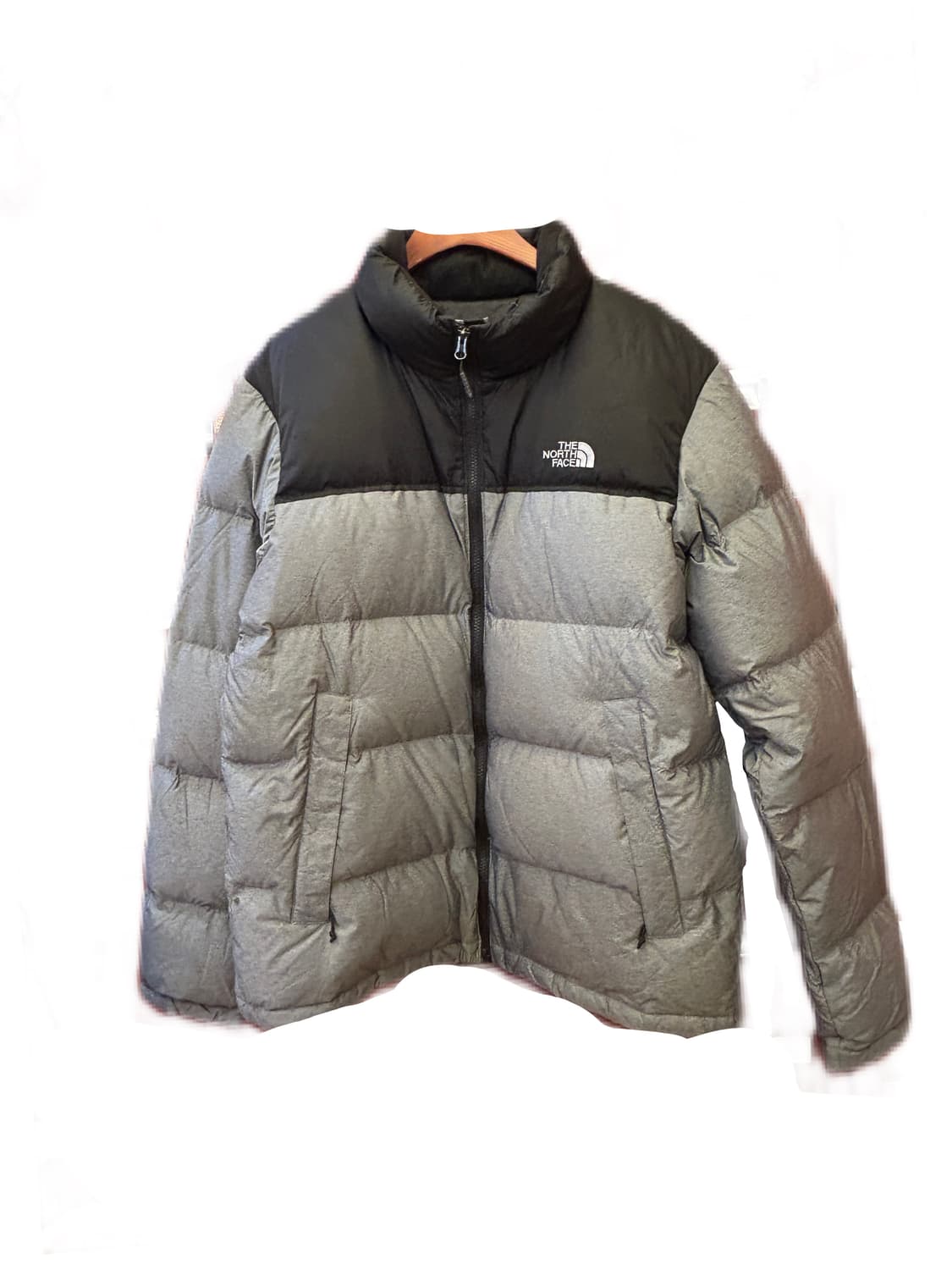 노스페이스 투톤 다운 패딩 블랙 그레이 상품이미지1