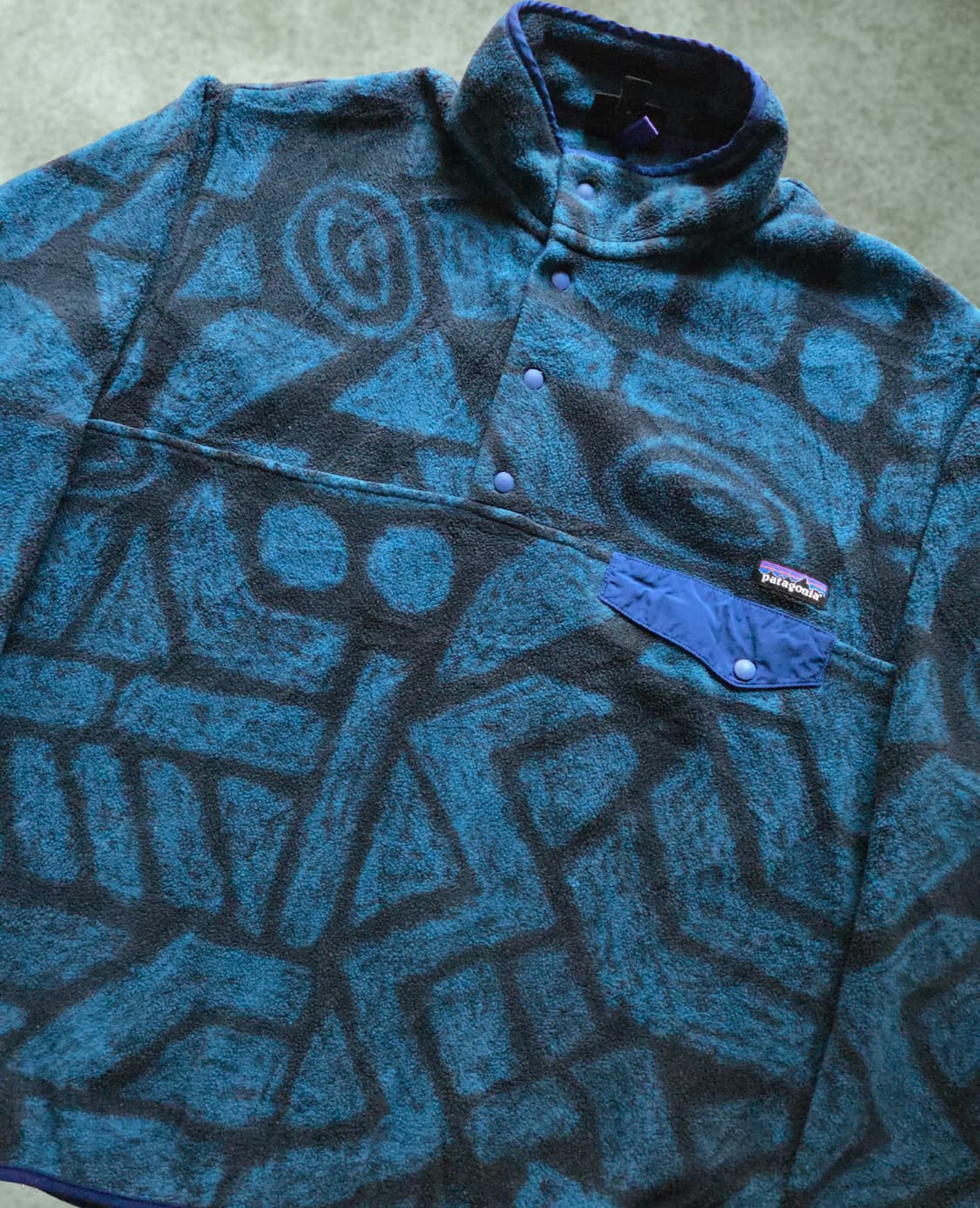 (L)파타고니아 15s Mexico 블루 기하학 패턴 신칠라 상품이미지4